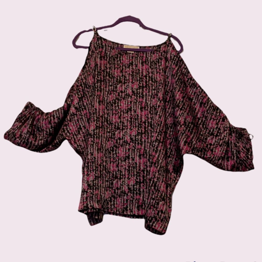 Michael Kors Cold Shoulder Chain Blouse